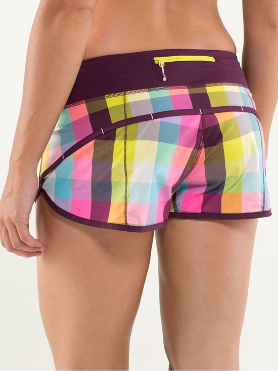 lululemon athletica Pants - Lululemon Shorts Running Groovy Plaid Colourful Jogging Athletic